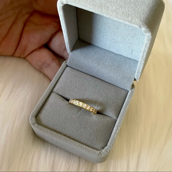 NWOT 14k yellow gold / titanium 3MM eternity band size 6.5 - Picture 3 of 10